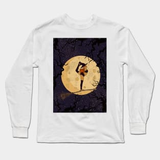 Halloween Namaste Witches Yoga Gift Long Sleeve T-Shirt